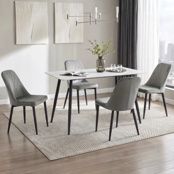 Contemporary Dining Table Set for 4