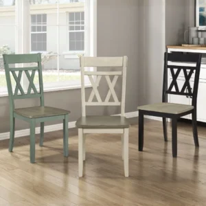 Wooden X Back Dining Chairs