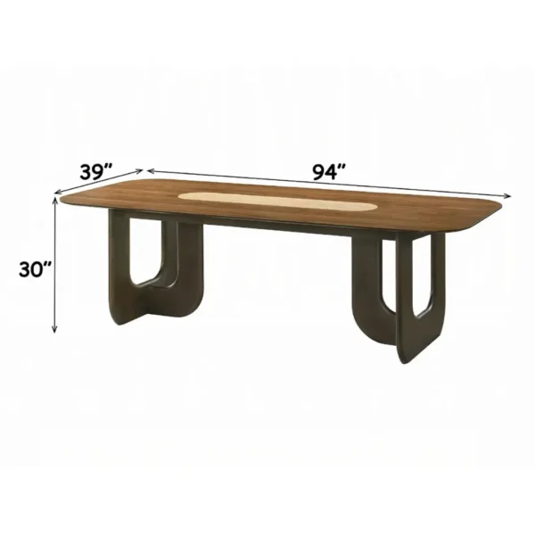 Kyree Solid Walnut Dining Table by ACME - Image 7