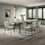 Lark Travertine Dining Table by ACME - Image 6