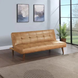 Jenson Tufted Convertible Leather Sofa Bed By Coaster Furniture