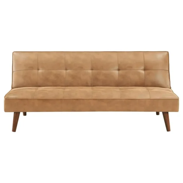 Jenson Tufted Convertible Leather Sofa Bed By Coaster Furniture - Image 4