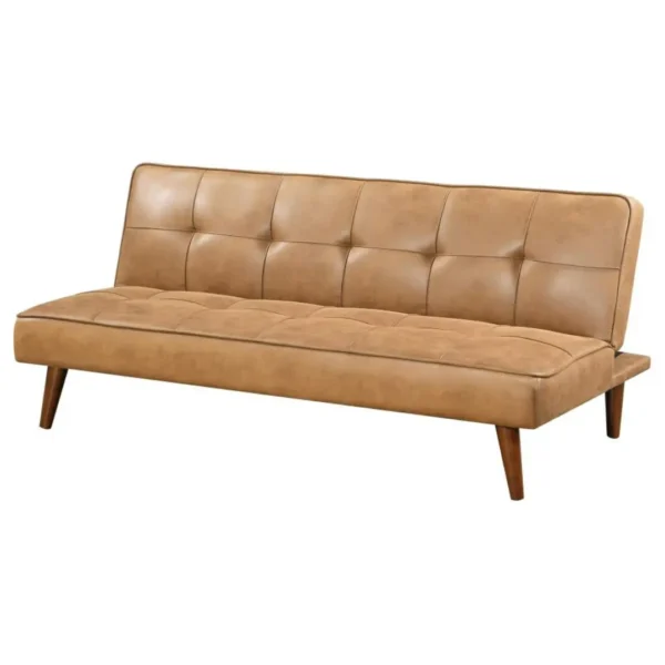 Jenson Tufted Convertible Leather Sofa Bed By Coaster Furniture - Image 5