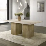 Olinda Natural Marble Dining Table by ACME