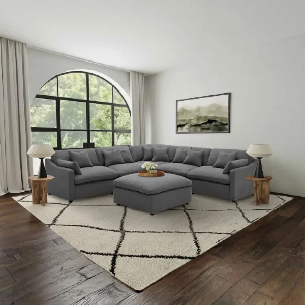 Hobson 6-Piece Upholstered Sectional Sofa By Coaster Furniture - Image 2