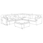Hobson 6-Piece Upholstered Sectional Sofa By Coaster Furniture - Image 11
