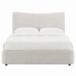 Renee Beige Upholstered Bed by ACME - Image 3