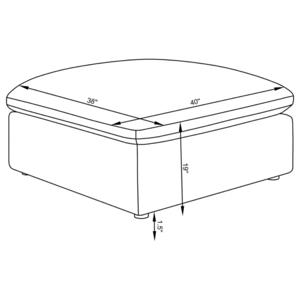 Hobson Square Ottoman for Living Room By Coaster Furniture - Image 6