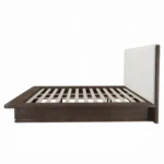 Zoey Cream Linen Bed by ACME - Image 2
