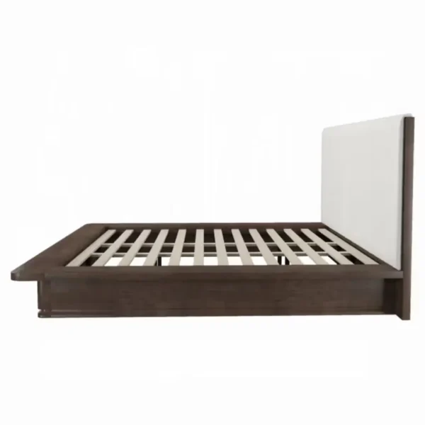 Zoey Cream Linen Bed by ACME - Image 2