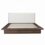 Zoey Cream Linen Bed by ACME - Image 3