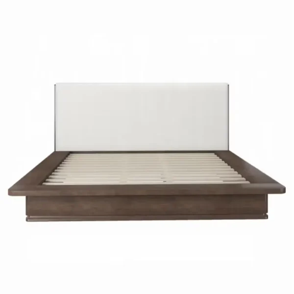 Zoey Cream Linen Bed by ACME - Image 3
