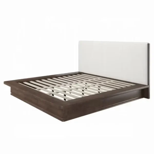 Zoey Cream Linen Bed by ACME - Image 4