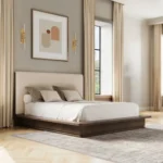 Zoey Cream Linen Bed by ACME - Image 5