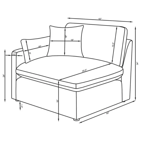 Hobson Upholstered Living Room Chair By Coaster Furniture - Image 10