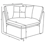 Hobson Modular Sectional Corner Chair By Coaster Furniture - Image 7
