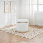 Remuda Round Storage Ottoman Ivory By Coaster Furniture