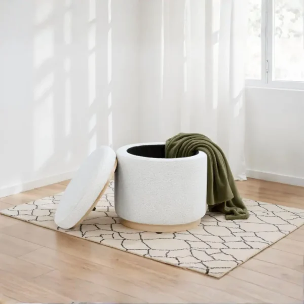 Remuda Round Storage Ottoman Ivory By Coaster Furniture - Image 2