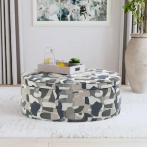 Tomkins Oval Ottoman Indigo Blue By Coaster Furniture