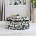 Tomkins Oval Ottoman Indigo Blue By Coaster Furniture - Image 2