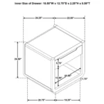 Leandro 1-Drawer Rectangular End Table By Coaster Furniture - Image 7