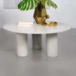 Astoria 3-Piece Marble Coffee Table Set White By Coaster Furniture - Image 2