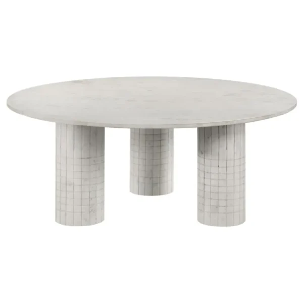 Astoria 3-Piece Marble Coffee Table Set White By Coaster Furniture - Image 6