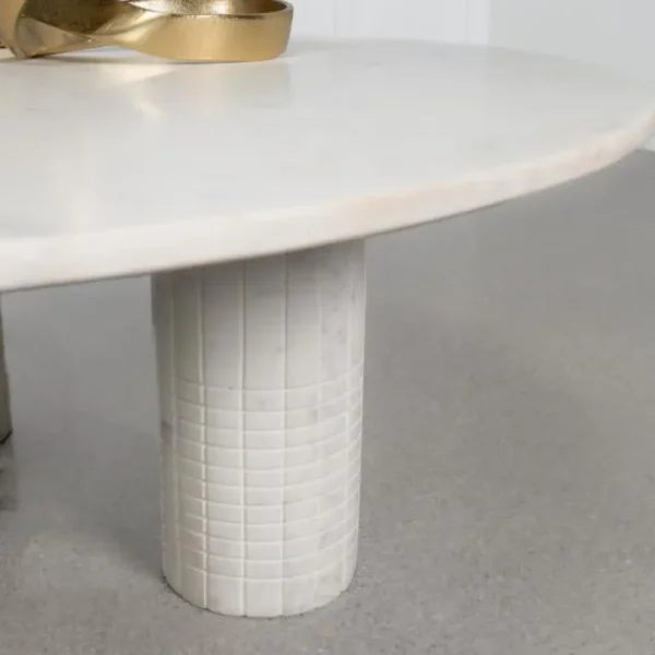 Astoria White Round Coffee Table By Coaster Furniture - Image 4