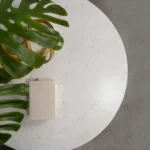 Astoria Genuine Marble White Round End Table By Coaster Furniture - Image 3