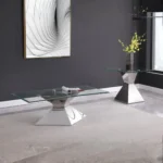 Jenny Glass Top Chrome Coffee Table By Coaster Furniture - Image 6