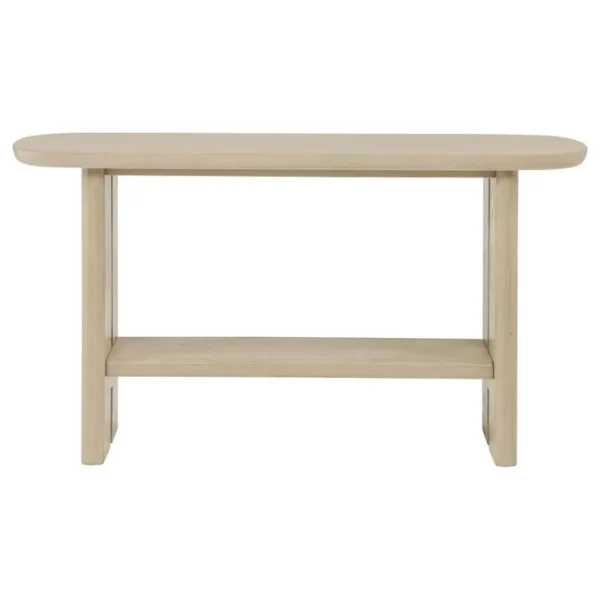 Kailani Beige Oak Console Table with Shelf By Coaster Furniture - Image 2