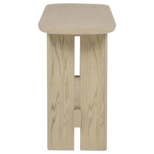 Kailani Beige Oak Console Table with Shelf By Coaster Furniture - Image 3