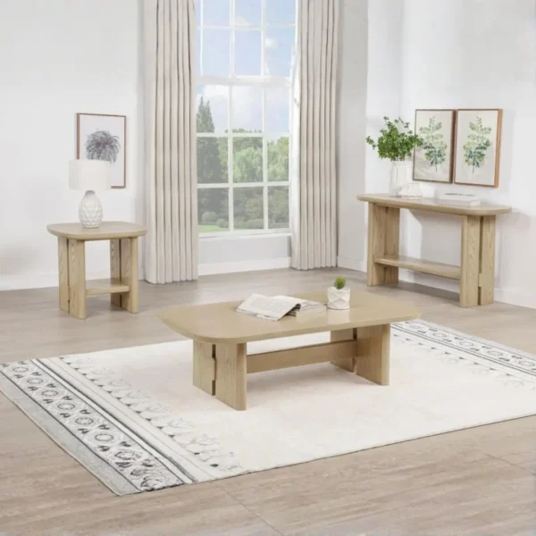 Kailani Coastal Wood Coffee Table Rectangle By Coaster Furniture - Image 8