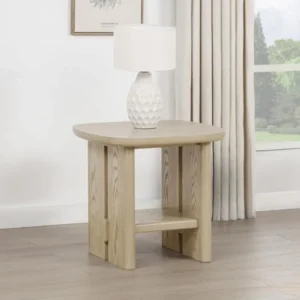 Kailani Square Beige Oak End Table By Coaster Furniture
