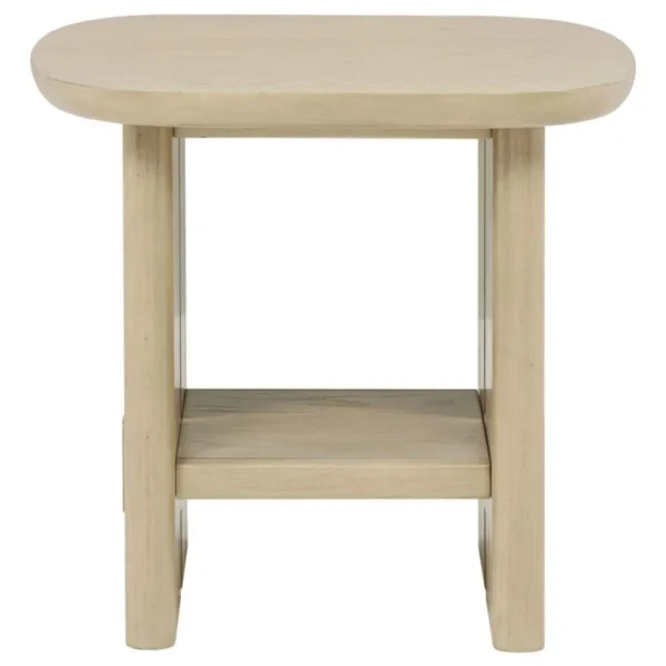 Kailani Square Beige Oak End Table By Coaster Furniture - Image 2