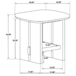 Kailani Square Beige Oak End Table By Coaster Furniture - Image 6