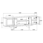 Kailani 79-Inch 4 Door TV Console Table By Coaster Furniture - Image 10