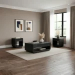 Leandro Wood Coffee and End Table Set By Coaster Furniture