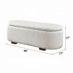 Sandro Beige Storage Bench Bedroom by ACME - Image 5