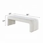 Sandro Beige Bench for Bedroom by ACME - Image 4