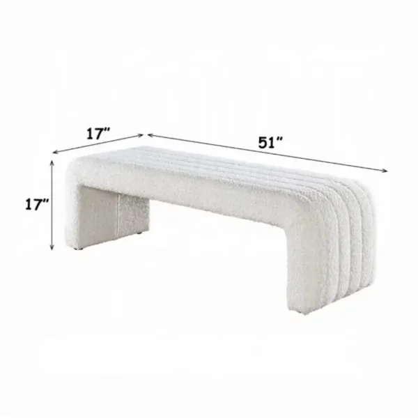 Sandro Beige Bench for Bedroom by ACME - Image 4
