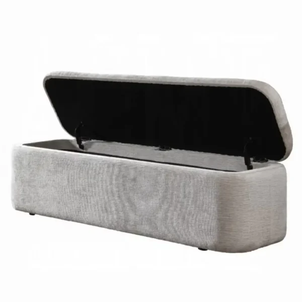 Orane Gray Bench with Storage by ACME - Image 4