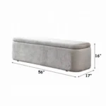 Orane Gray Bench with Storage by ACME - Image 5
