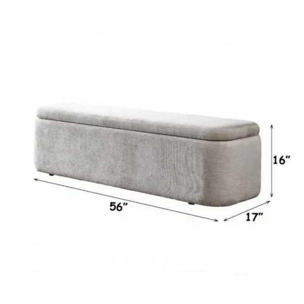 Orane Gray Bench with Storage by ACME - Image 5