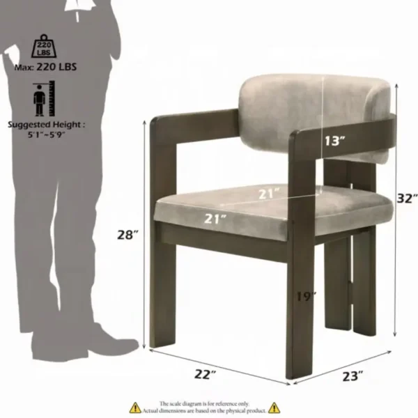 Destin Gray Arm Chair by ACME - Image 5