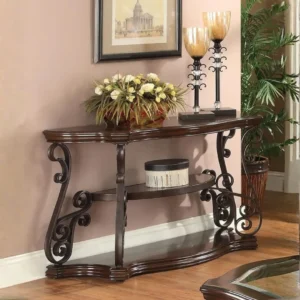 Laney Scrollwork Entryway Sofa Table with Storage By Coaster Furniture