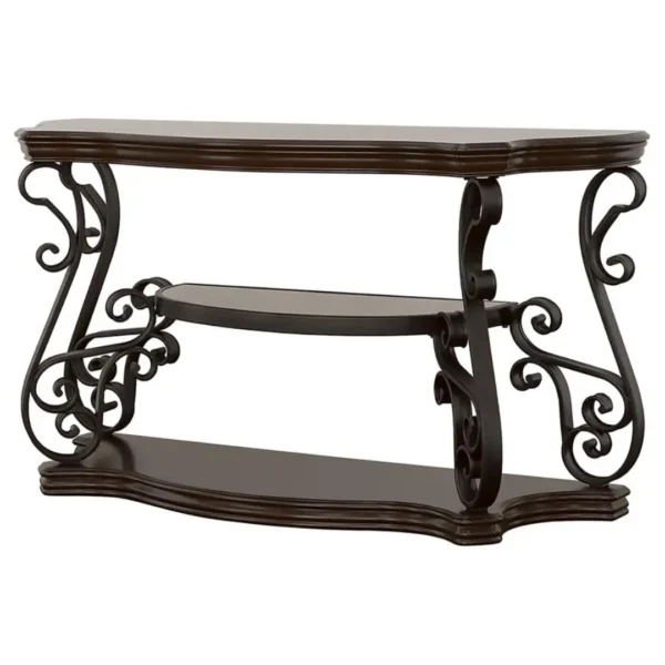 Laney Scrollwork Entryway Sofa Table with Storage By Coaster Furniture - Image 3