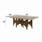 Oleia Rectangle Dining Room Table with Marble Top by ACME - Image 5