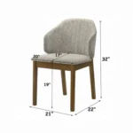 Oleia Walnut Side Chair Set of 2 by ACME - Image 5