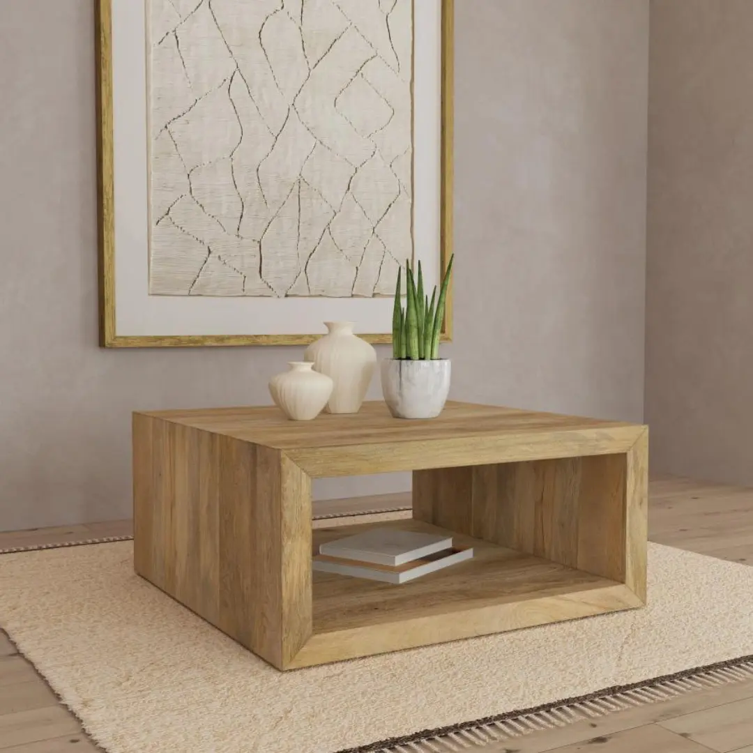 Benton Mango Wood Coffee Table By Coaster Furniture | U-Trade Furniture Benton Mango Wood Coffee Table By Coaster Furniture - Image 1
